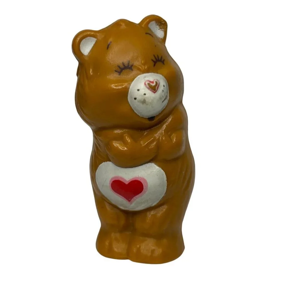 Care Bears Tenderheart Bear Vintage 1983 Hugs Hugging PVC 2” in. Toy Figure